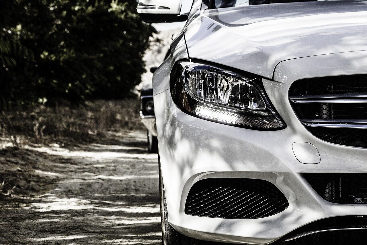 mercedes-benz, car, white, white car, headlight, vehicle, transportation, automobile, motor, sports car, luxury car, automotive, technology, auto, drive, car wallpapers, monochrome